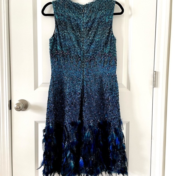 Elie Tahari Anabelle Embellished Feather Cocktail Dress NWT Sz.4 - Picture 2 of 8